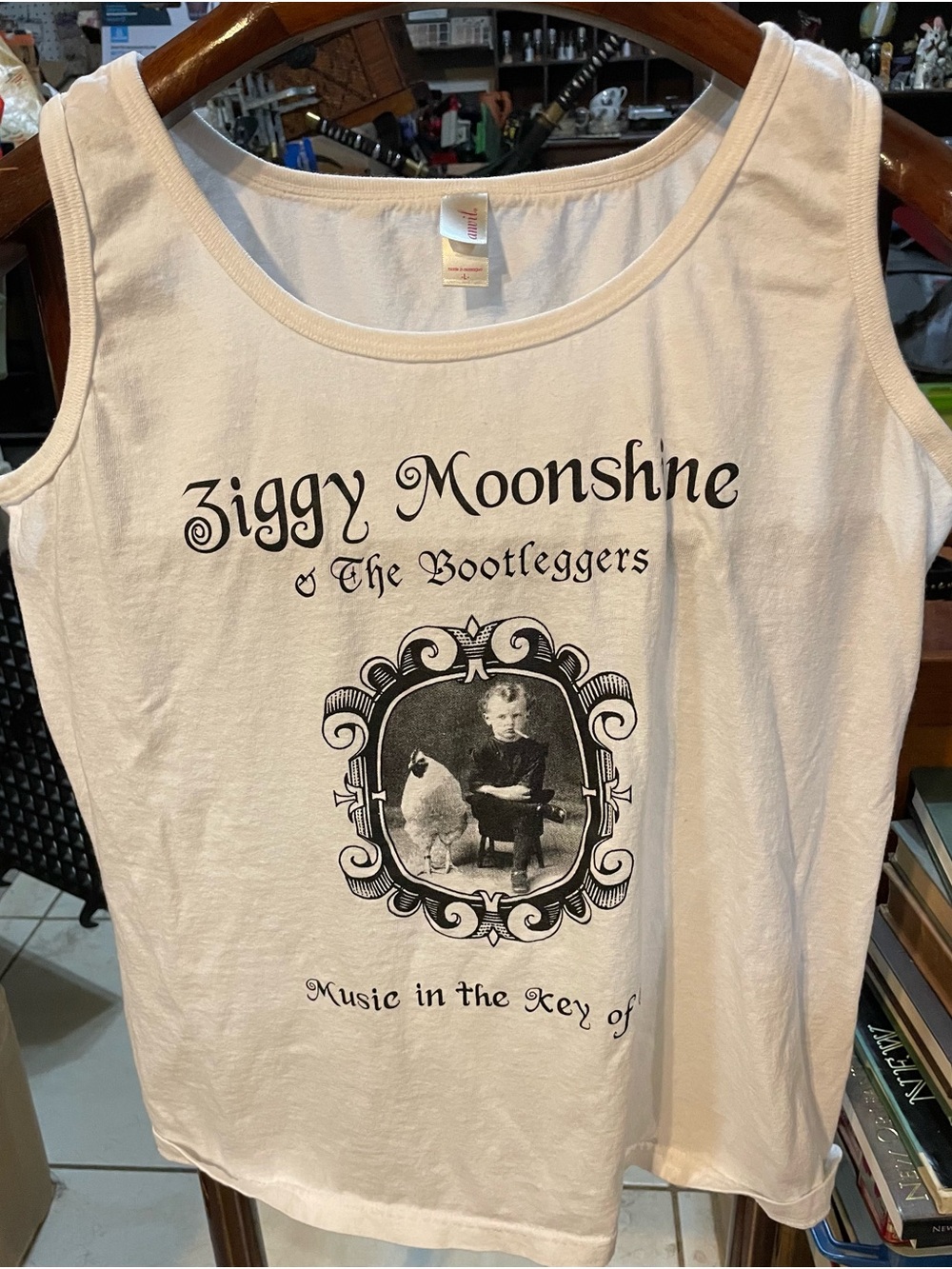 Anvil White Ziggy Moonshine & The Bootleggers Kids Tank